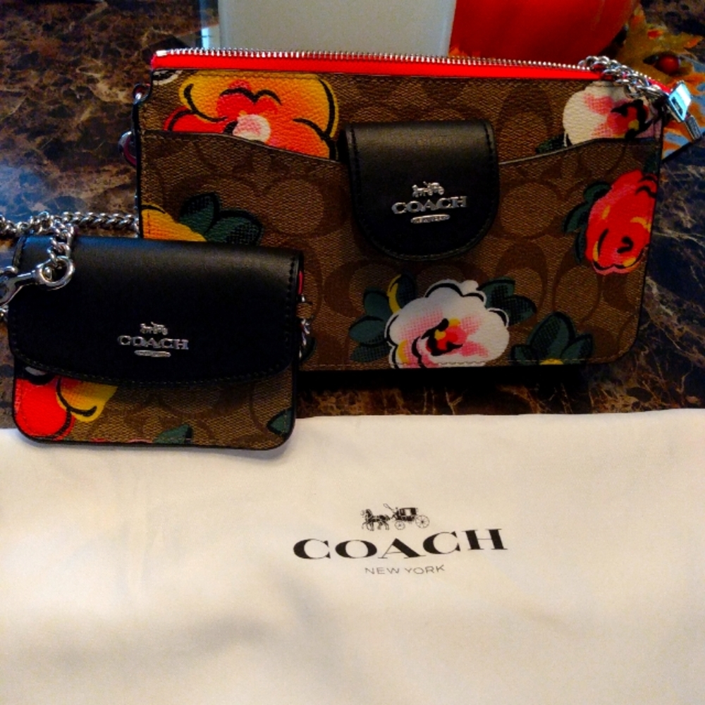 Coach cross body and coin bag